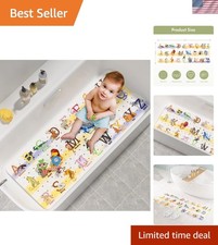 Baby Bath Mat Non Slip Cartoon Kids Shower Stall Mat 40x16 Inches Safety