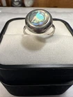 Vintage Taxco 925 Eagle 3 Sterling Silver Abalone Ring Size 7.5