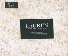 Ralph Lauren Full Sheet Set Loire Floral Watercolors Blush Pink 4pc Cottage Gray