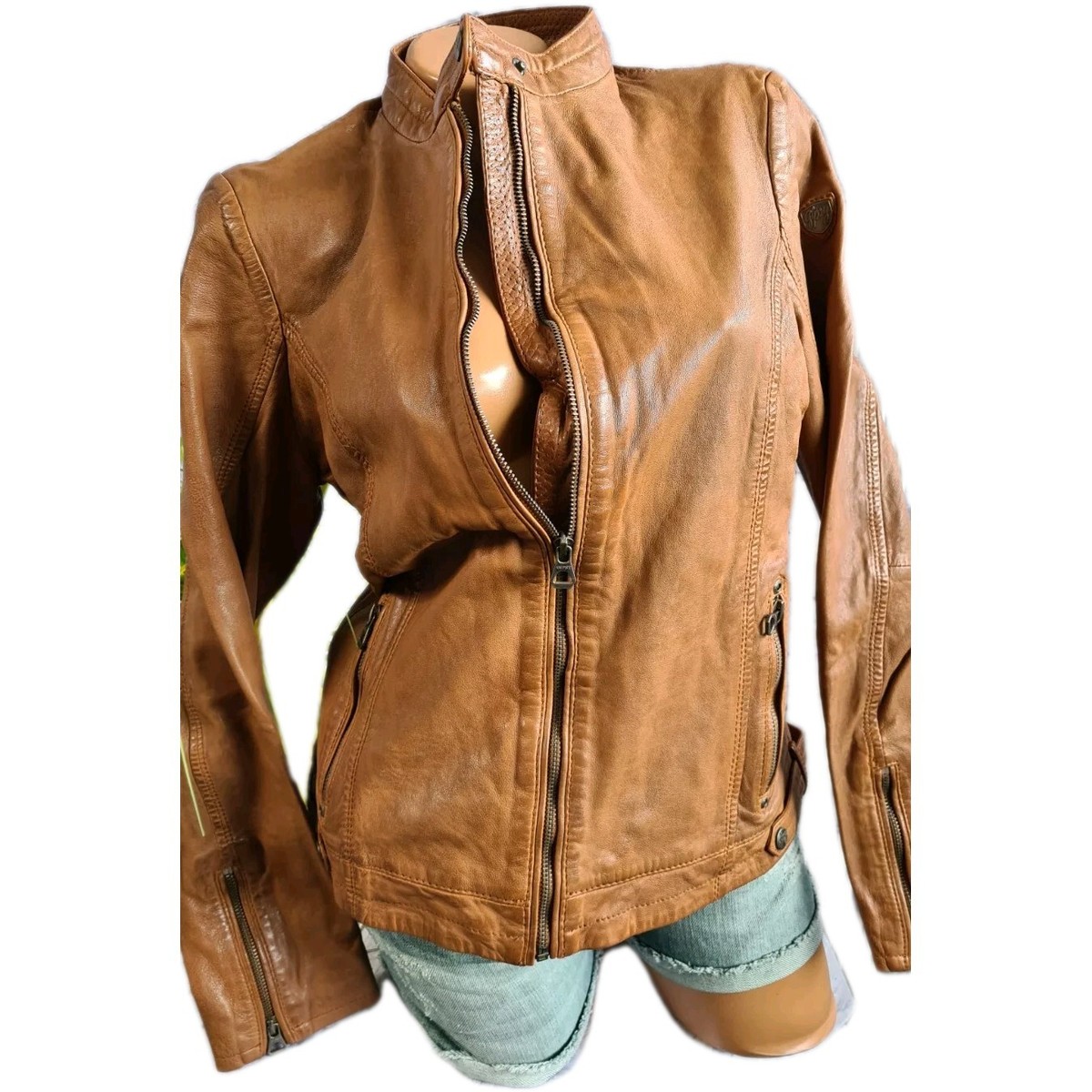 Lederjacke Gipsy Damen GrÃ¼n Lederhemd Mit GÃ¼rtel Damen Gipsy