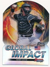 HENRY DAVIS 2022 BOWMAN'S BEST GLOBAL IMPACT DIE-CUT #GI-19 BASEBALL MINT