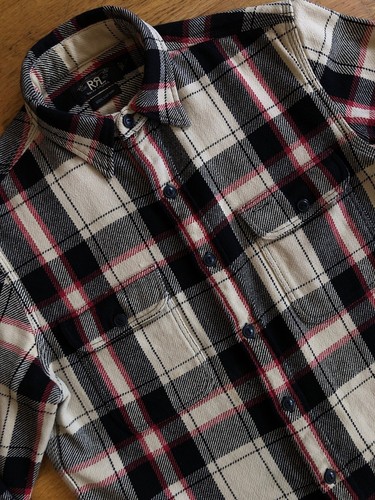 Ralph Lauren RRL Flannel Over Shirt S Double RL Heavyweight Cotton - Imagen 2 de 13