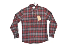 NEW Weatherproof Vintage Size M Holiday Tartan Long Sleeve Red Plaid Cotton