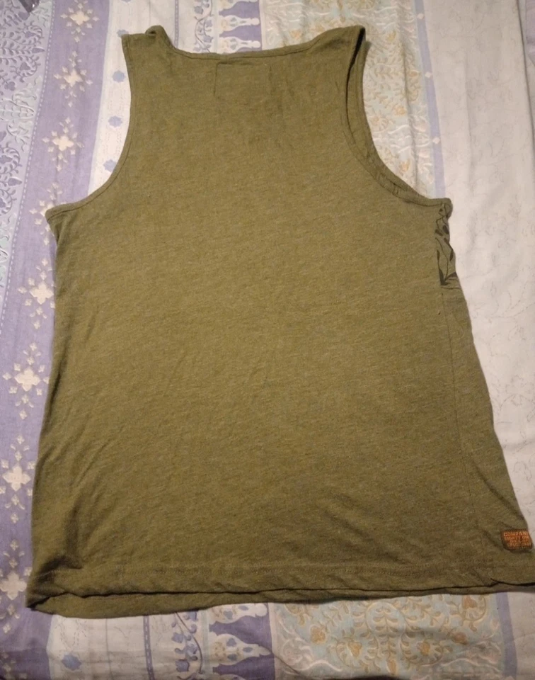 Camiseta sin mangas Company 81 para hombre equipo de gimnasio patrón verde ejercicio grande envío gratuito Foto 2 de 3