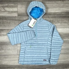 Stio Pinion 800 Down Pullover Puffer Jacket Blue Heron Women's Size XS NEW $275