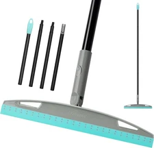Multifunction Magic Broom, Silicone Floor Squeegee Broom with 59" Long Handle, S
