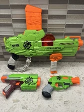 Nerf Gun Zombie Strike Revreaper, Doublestrike & Sidestrike Blasters, Working