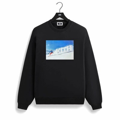KITH Shred Nelson Crewneck - Black Size: S, M KHM031876-001 Men's NEW Best Price
