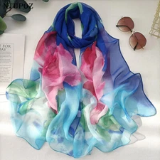 Women Elegant Bandana Scarfs Summer Beach Travel Sun Protection Scarves Shawls