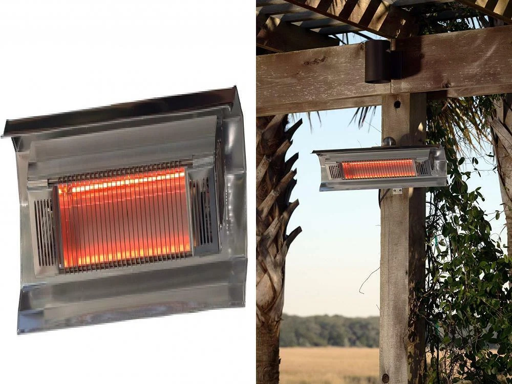 Fire Sense Indoor/Outdoor Wall-Mounted Infrared Heater, Silver Stainless...  690730021101 | eBay