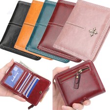 Small Purses for Women Zipper Pocket Thin Coin Change Purse Bifold Card Holder
