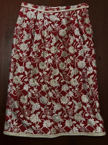 Vintage Adolfo New York 3 Piece Cocktail Suit Rich Red & Metallic Gold - EVC - M - Picture 19 of 23