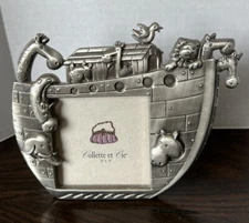 Noahs Ark Metal Picture Frame 3x3 Photo Nursery Baby Photo Collette et Cie