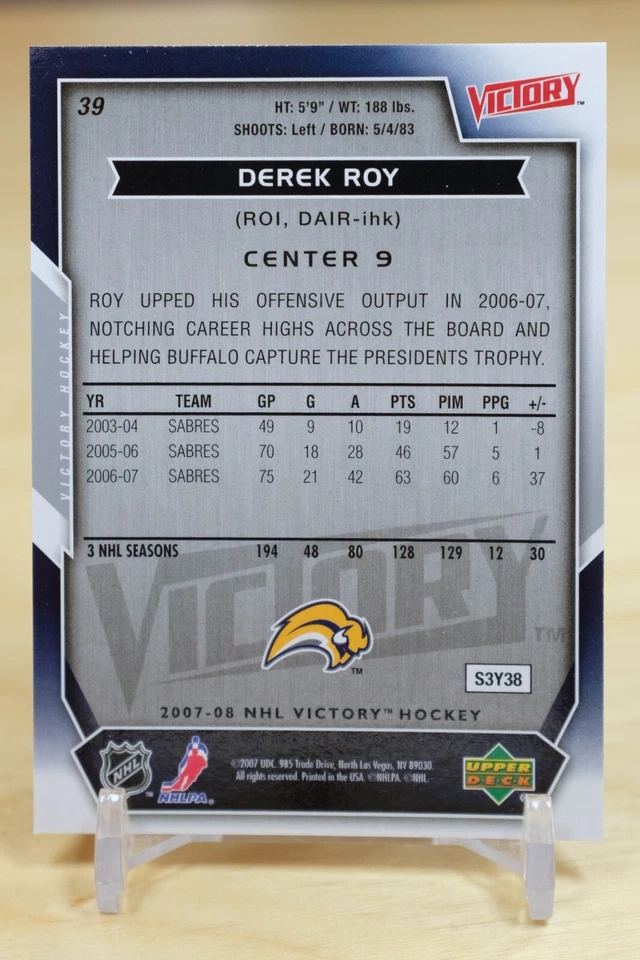 2007-08 Victory - #39 Derek Roy - Image 2 of 2