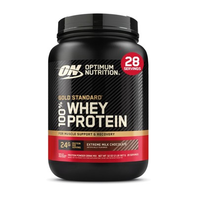 Gold Standard 100% Whey Protein Powder Extreme Milk Chocolate 2 Pound Pack of...