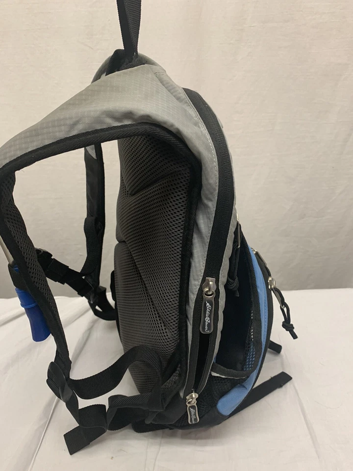 Mochila de hidratación Eddie Bauer azul/gris con vejiga 2L senderismo al aire libre camping Foto 3 de 4