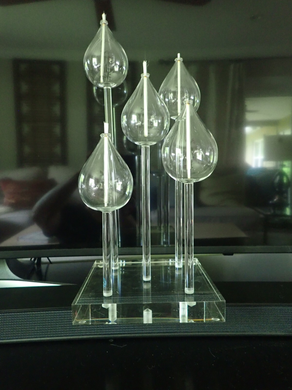 Belag of Vero Beach Florida Vintage 5 Tier Hand Made Lucite & Glass Oil Lamp eBay