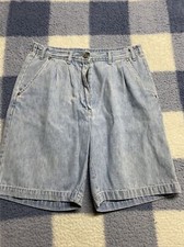 Bill Blass High Waisted Shorts Denim Blue Womens 10 Y2K Bermuda