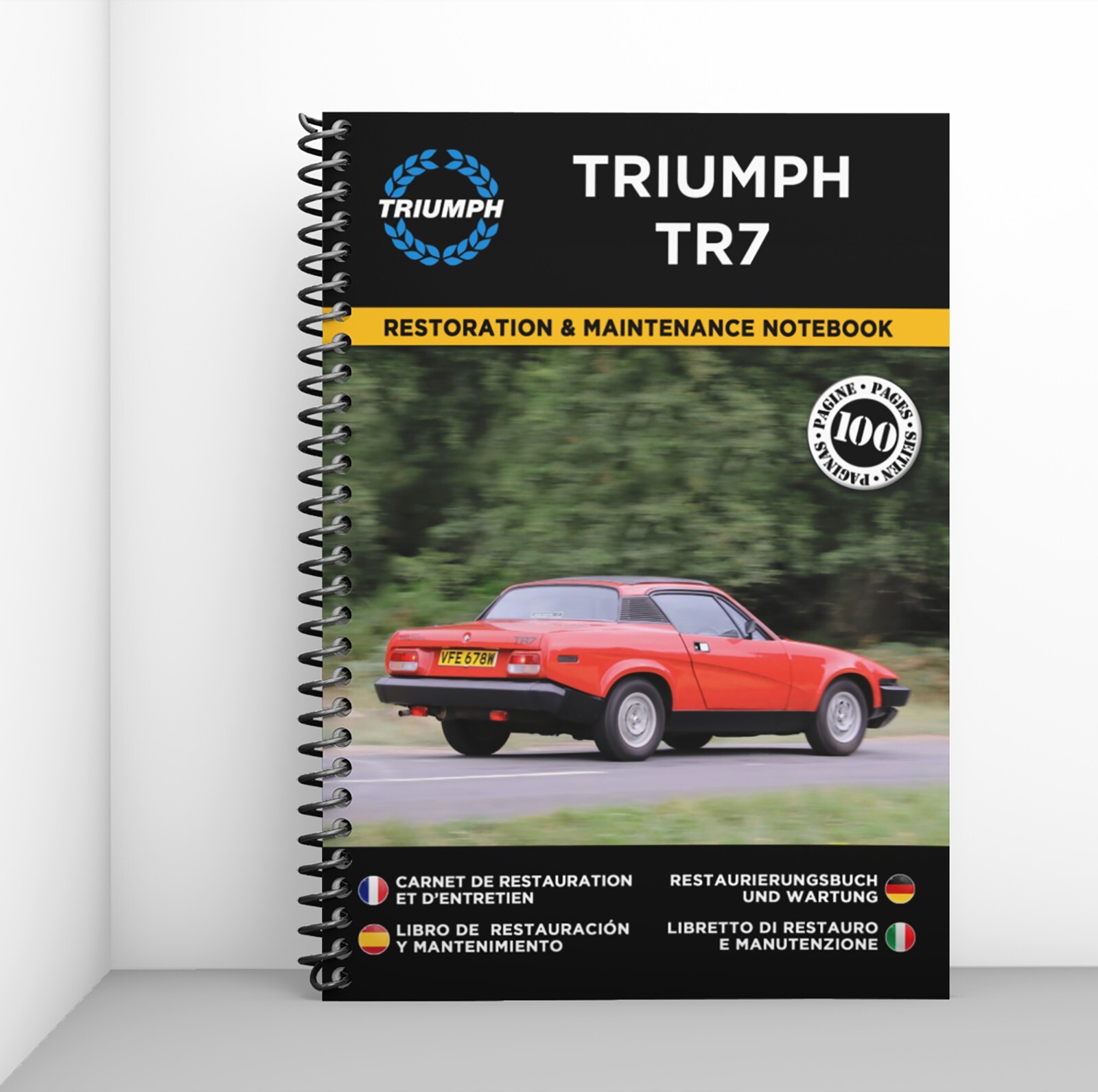 Cahier de restauration Triumph TR7 pour passionnés de voitures anglaises classiques