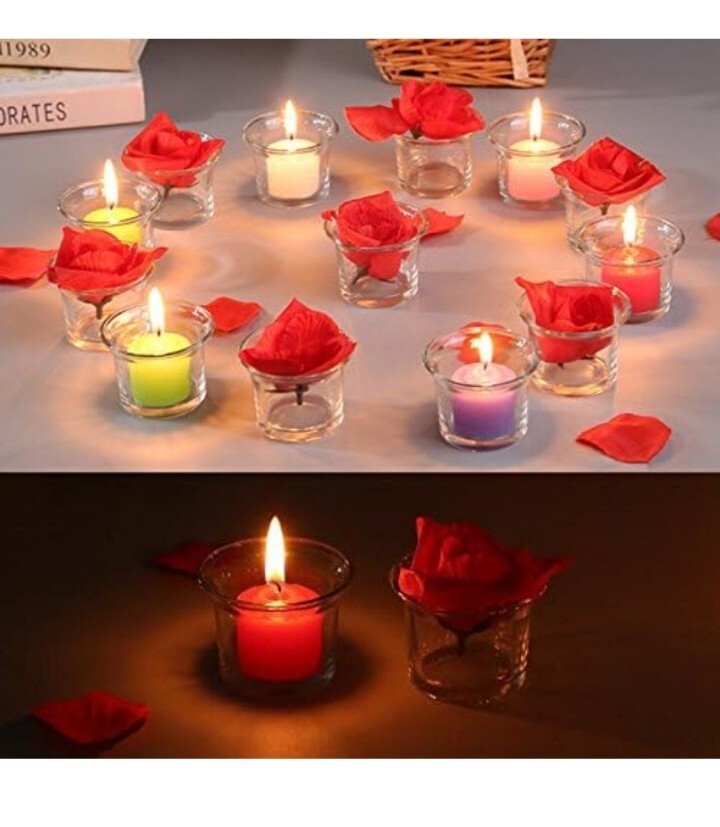 Clear Chunky Glass Lip Votive Candle Holders Tealight Votive Cups for