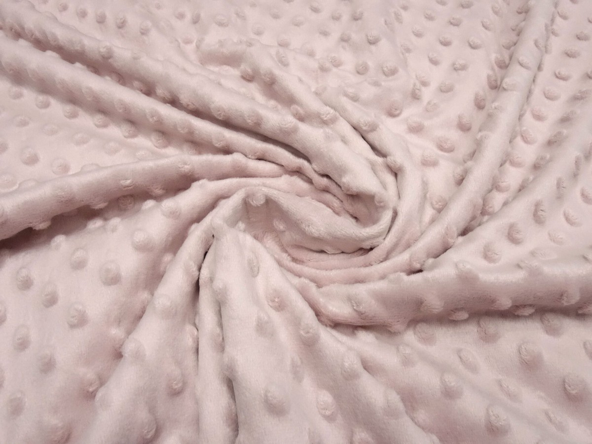 Stoff Flausch Kuschel Fleece Minky mit 3D Bubbels altrosa rosa