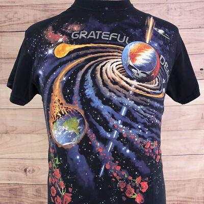 LIQUID BLUE GRATEFUL DEAD ASTRONOMY OUTER SPACE PLANETS ROSES BAND T SHIRT SZ M