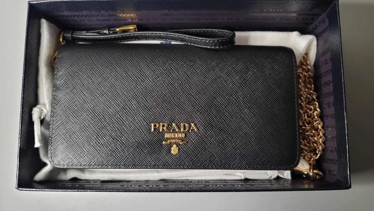 Prada Pochette in Black Leather – Fancy Lux