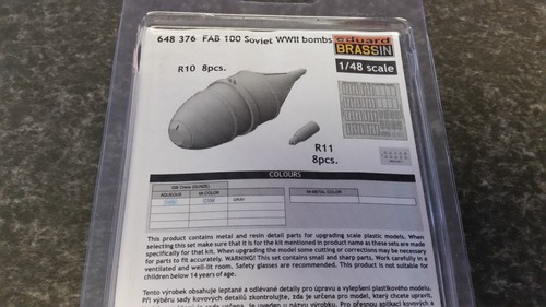 FAB 100 Soviet WWII bombs Eduard fotoätzteile Modellbau Flugzeuge 648376 - Bild 2 von 2