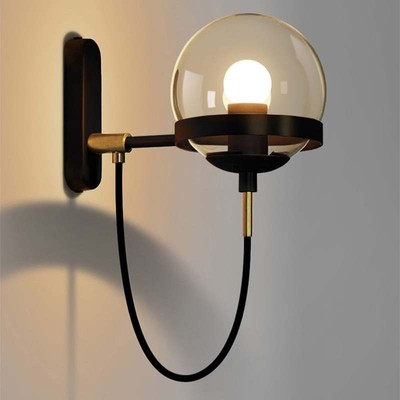 Crystal Glass Ball Vintage LOFT Industrial Ceiling lamp Wall light Cafe Bar