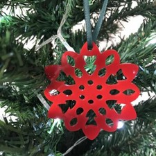 Fluffy Snowflake Christmas Tree Decorations