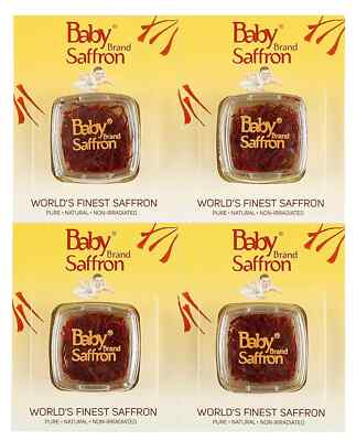 4 Box-250mg Original Premium Saffron Untreated Uncolored Baby Brand FREE SHIP