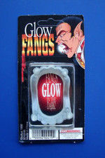 VTG 1996 Halloween Monster Glow Fangs Original MIP Dracula Wolfman Vampire
