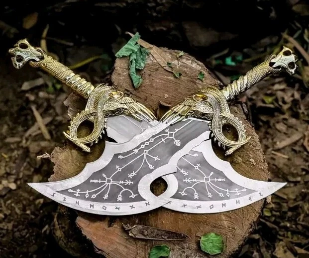 Réplica de cuchillas gemelas God of War Blade of Chaos Foto 2 de 3