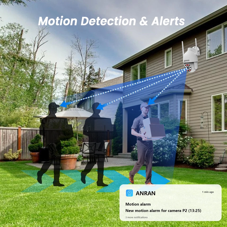 ANRAN 8MP 8 Canales 4TB NVR Kit Exterior PoE Cableado CCTV Sistema de Cámara de Seguridad IR Foto 3 de 4