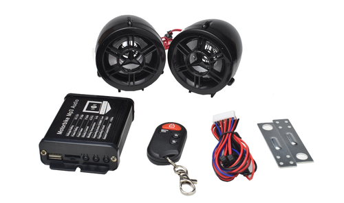 Altavoces Bluetooth Motocicleta y Alarma Antirrobo Control Remoto Impermeable Altavoz 2.5" - Imagen 9 de 10