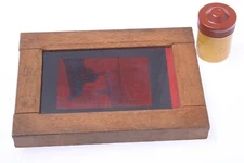 ✅ ANTIQUE CONTACT PRINTER PRINTING FRAME 9X12CM SIZE PICTURE PHOTOGRAPH W/GLASS