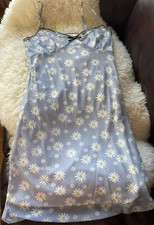 Contrast Trim Bow Daisy Cami Dress Boho Small