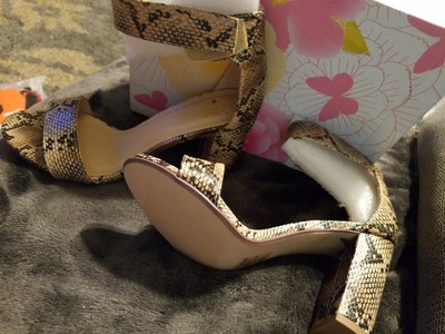faux snakeskin heels
