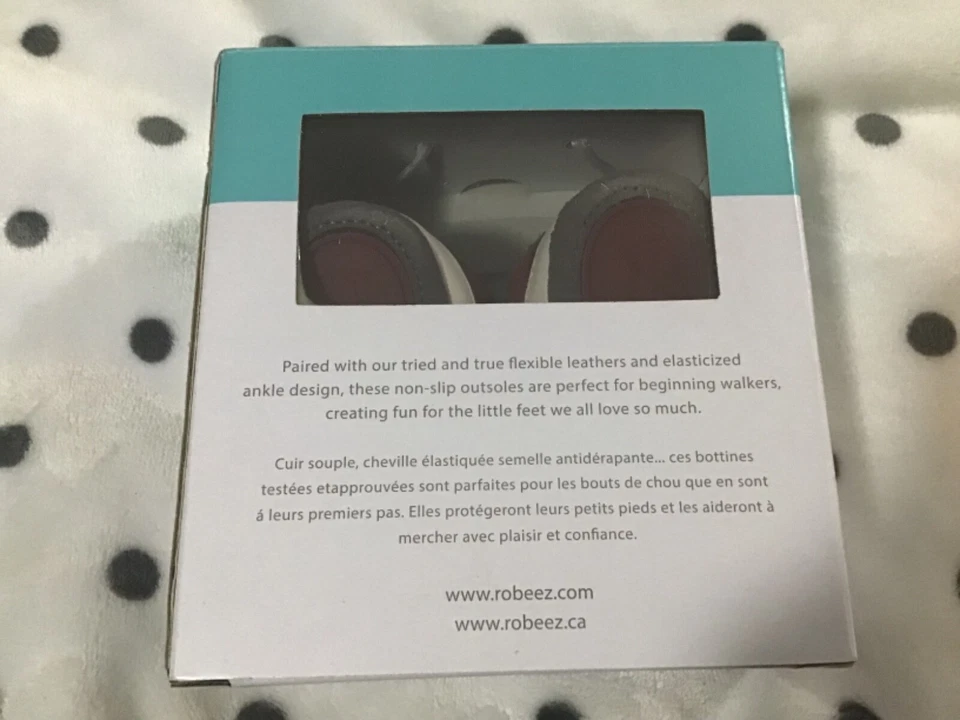 robeez mini shoez size 6-9 months navy new  - Image 3 of 3