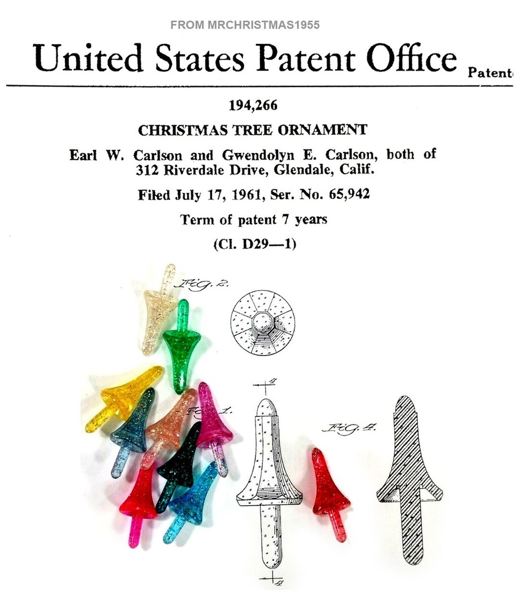 8 Vintage Large RED Astro Rocket MINXIE GLO Lights for Ceramic