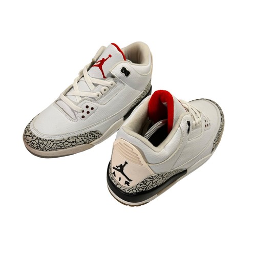 Air Jordan 3 bianco cemento retrò 2002 VINTAGE OG RARO taglia 9,5 136064-102 usato in ottime condizioni - Foto 10 di 13