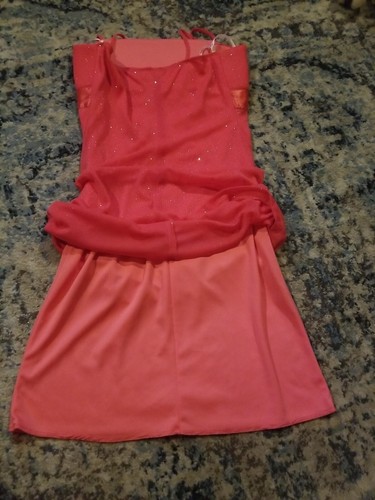 My Michelle Orange Sparkle Lined Women's Girls Dress Size S - Picture 11 of 15