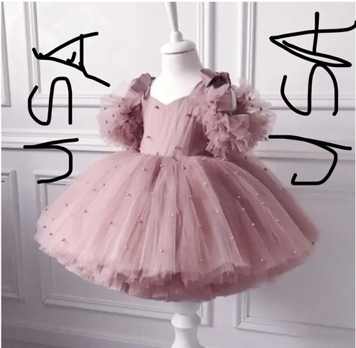 Toddler kid party flower girl princess wedding bridesmaid Christmas Gift Dress - 第 14/14 張圖片