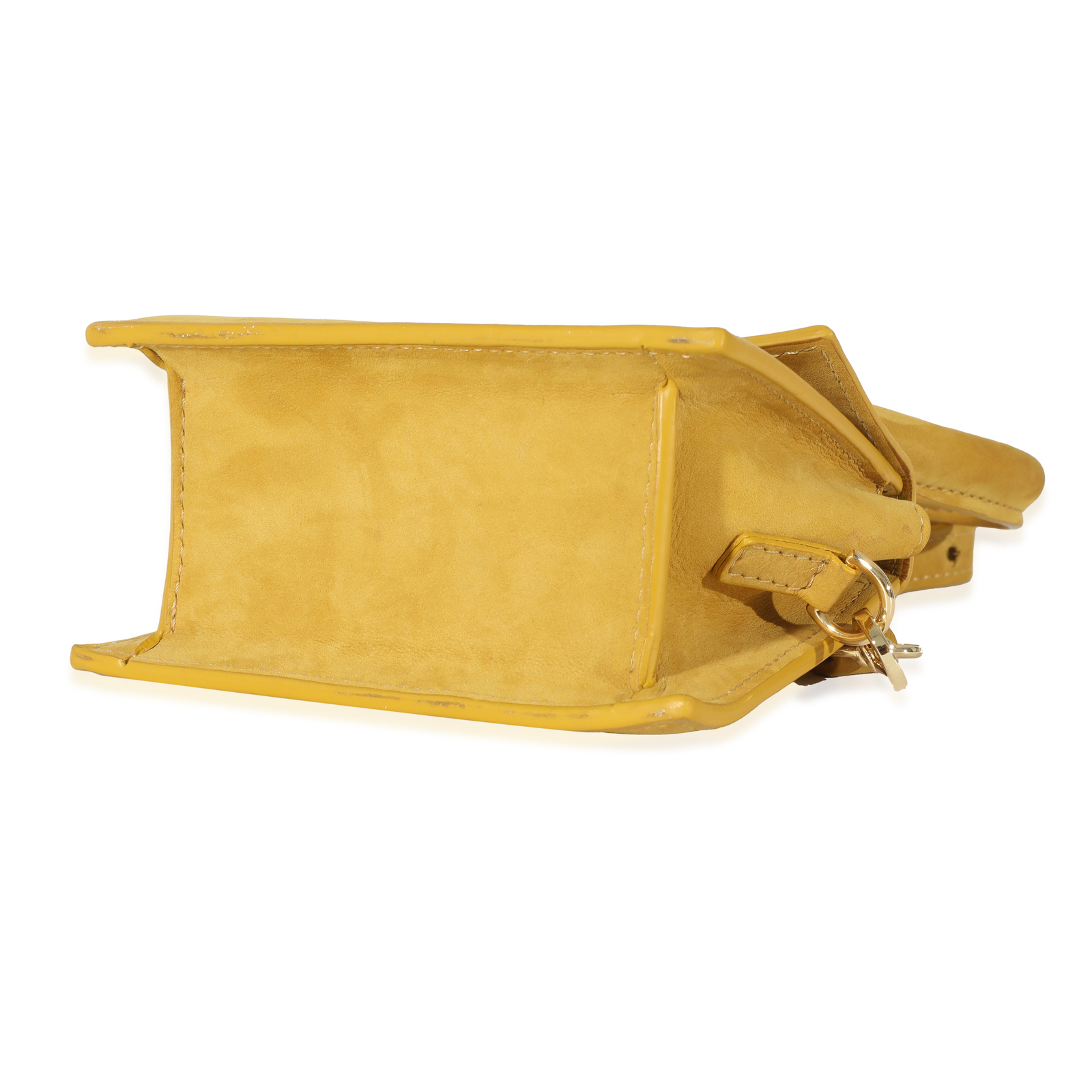 Jacquemus Yellow Suede Le Chiquito Bag Gem