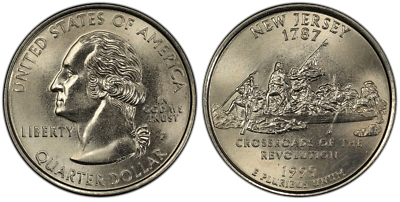 1999 New Jersey State Quarter - Uncirculated - Philadelphia Mint