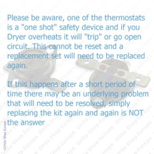 Termostato Per Asciugatrice Hotpoint Indesit, Compatibile Con TCFS73BGGUK E Altri Modelli, Bartyspares C00306861-6 - Foto 6