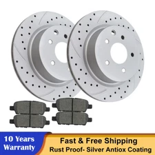Rear Discs Rotors & Ceramic Brake Pads for 2009 - 2014 2016 - 2019 Nissan Maxima