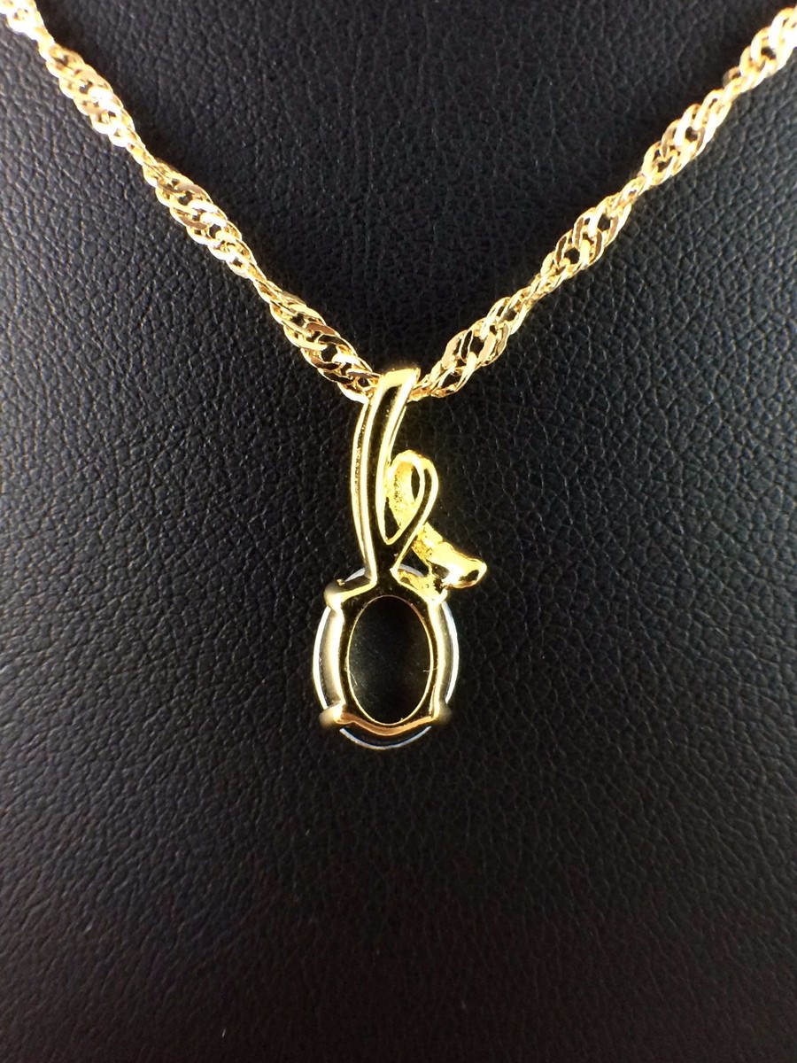 Collier Pendentif Opale Triple Crête Foudre - Argent Sterling 925, 45 Cm, Certifié Australie