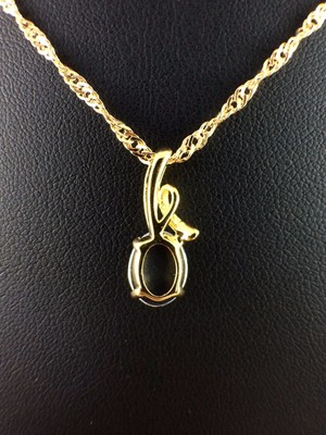 Collier Pendentif Opale Triple Crête Foudre Plaqué Or 18 Carats - Argent 925, Certificat, Neuf