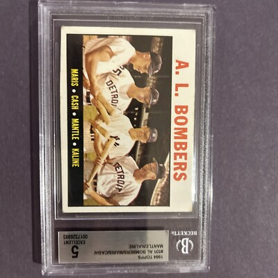1964 Topps #331 AL Bombers MICKEY MANTLE Roger Maris Norm Cash  Al Kaline BVG 5